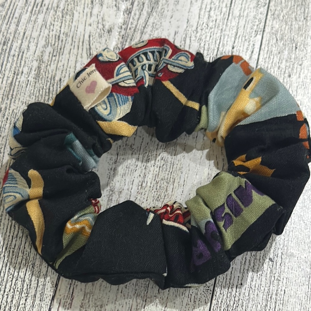 Chic Jem Colorful Route 66 Patterned Scrunchie